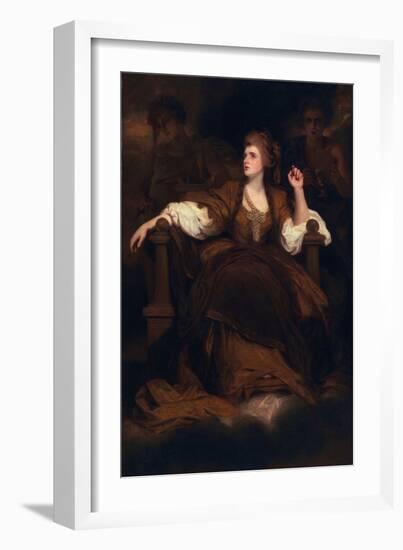 Sarah Siddons as the Tragic Muse, 1783-84-Sir Joshua Reynolds-Framed Giclee Print