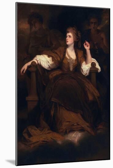 Sarah Siddons as the Tragic Muse, 1783-84-Sir Joshua Reynolds-Mounted Giclee Print