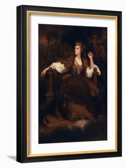 Sarah Siddons as the Tragic Muse, 1783-84-Sir Joshua Reynolds-Framed Giclee Print