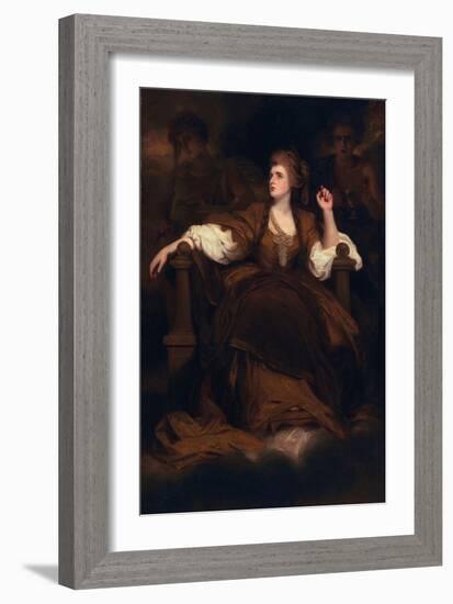 Sarah Siddons as the Tragic Muse, 1783-84-Sir Joshua Reynolds-Framed Premium Giclee Print