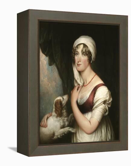 Sarah Trumbull with a Spaniel, c.1802-John Trumbull-Framed Premier Image Canvas