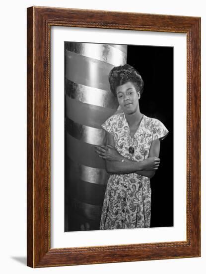 Sarah Vaughan, Café Society (Column)-William P^ Gottlieb-Framed Art Print