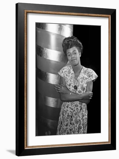 Sarah Vaughan, Café Society (Column)-William P^ Gottlieb-Framed Art Print