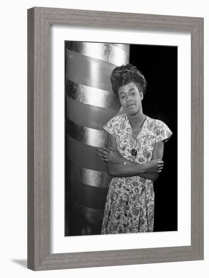 Sarah Vaughan, Café Society (Column)-William P^ Gottlieb-Framed Art Print