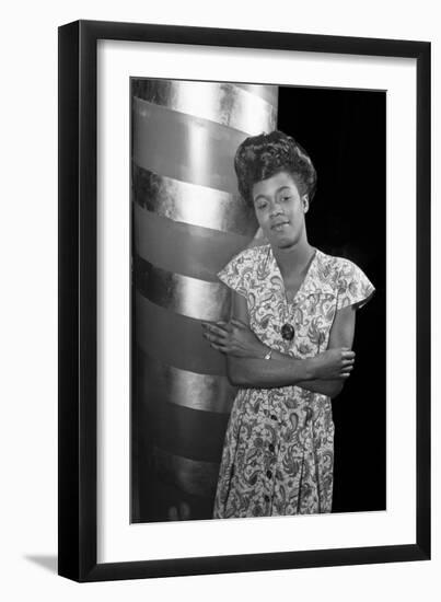 Sarah Vaughan, Café Society (Column)-William P^ Gottlieb-Framed Art Print