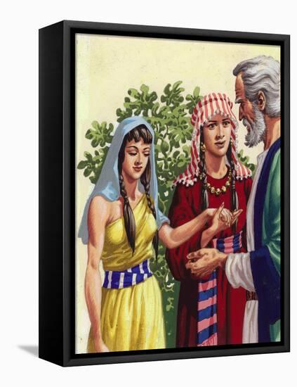 Sarai Introducing Hagar to Abraham-Pat Nicolle-Framed Premier Image Canvas