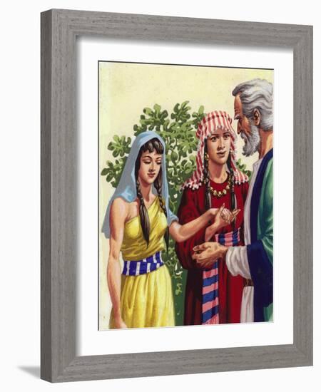 Sarai Introducing Hagar to Abraham-Pat Nicolle-Framed Giclee Print