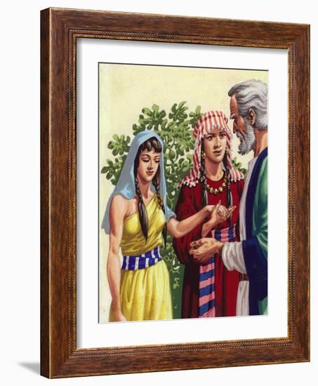 Sarai Introducing Hagar to Abraham-Pat Nicolle-Framed Giclee Print