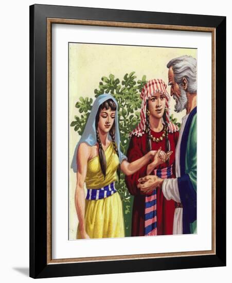 Sarai Introducing Hagar to Abraham-Pat Nicolle-Framed Giclee Print