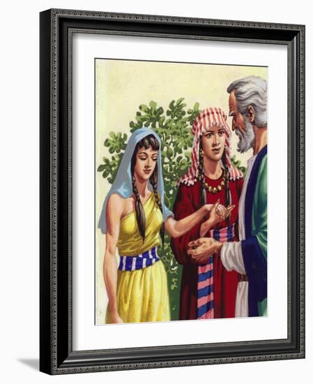 Sarai Introducing Hagar to Abraham-Pat Nicolle-Framed Giclee Print