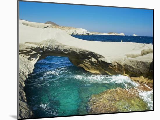 Sarakiniko Lunar Landscape, Sarakiniko Beach, Milos, Cyclades Islands, Greek Islands, Aegean Sea, G-Tuul-Mounted Photographic Print