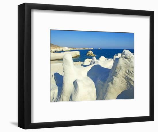 Sarakiniko Lunar Landscape, Sarakiniko Beach, Milos, Cyclades Islands, Greek Islands, Aegean Sea, G-Tuul-Framed Photographic Print