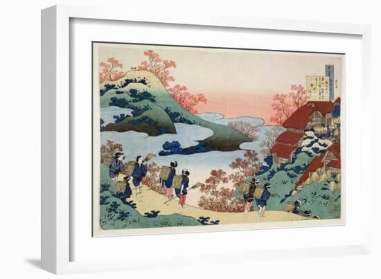 Saramaru Dayu, from the Series '100 Poems by 100 Poets Explained by a Nurse', C.1835-Katsushika Hokusai-Framed Giclee Print