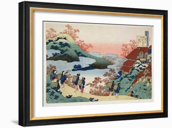 Saramaru Dayu, from the Series '100 Poems by 100 Poets Explained by a Nurse', C.1835-Katsushika Hokusai-Framed Giclee Print