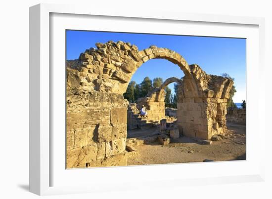 Saranda Kolones, Kato Paphos Archaeological Park, UNESCO World Heritage Site, Paphos, Cyprus-Neil Farrin-Framed Photographic Print