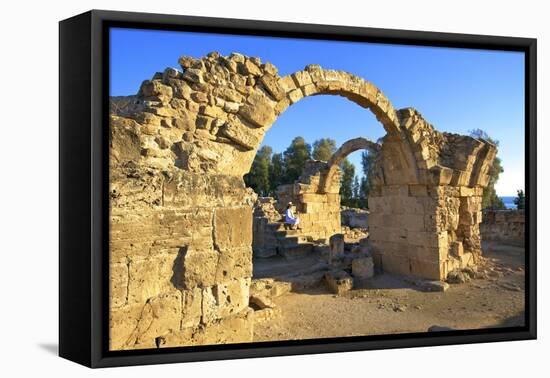 Saranda Kolones, Kato Paphos Archaeological Park, UNESCO World Heritage Site, Paphos, Cyprus-Neil Farrin-Framed Premier Image Canvas