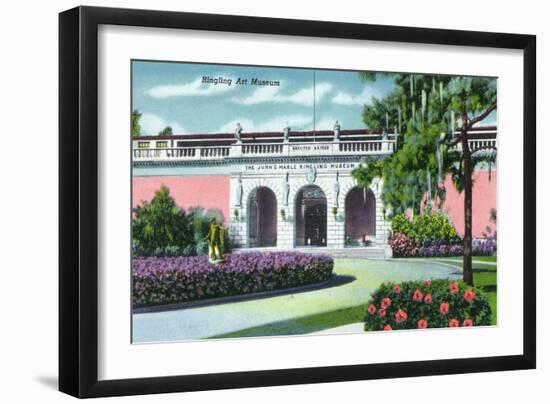 Sarasota, Florida - Exterior View of the Ringling Art Museum, c.1947-Lantern Press-Framed Art Print