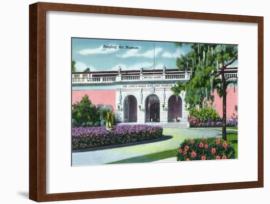 Sarasota, Florida - Exterior View of the Ringling Art Museum, c.1947-Lantern Press-Framed Art Print