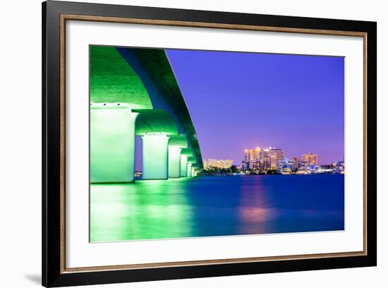Sarasota, Florida, USA Downtown City Skyline.-SeanPavonePhoto-Framed Photographic Print