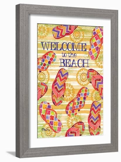 Sarasota Sandals Welcome-Paul Brent-Framed Art Print