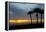 Sarasota, Sunset on the Crescent Beach, Siesta Key, Florida, USA-Bernard Friel-Framed Premier Image Canvas