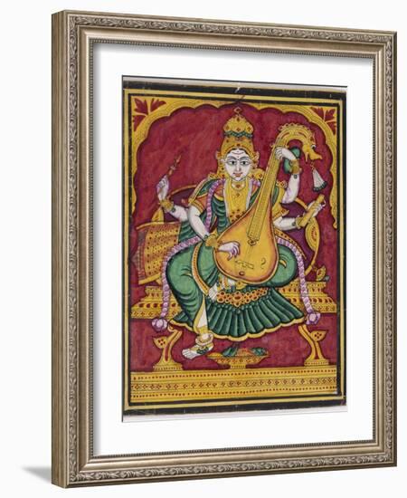 Saraswati. Mysore. India, c.1835-null-Framed Giclee Print