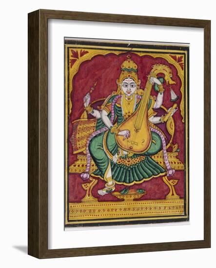 Saraswati. Mysore. India, c.1835-null-Framed Giclee Print