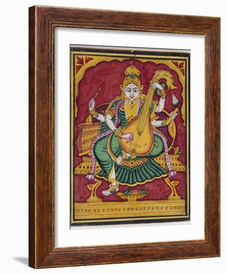 Saraswati. Mysore. India, c.1835-null-Framed Giclee Print