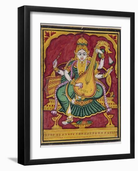 Saraswati. Mysore. India, c.1835-null-Framed Giclee Print