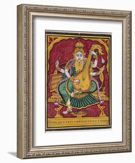 Saraswati. Mysore. India, c.1835-null-Framed Giclee Print