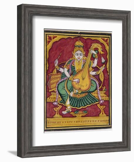 Saraswati. Mysore. India, c.1835-null-Framed Giclee Print