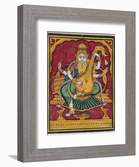 Saraswati. Mysore. India, c.1835-null-Framed Giclee Print