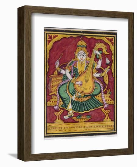 Saraswati. Mysore. India, c.1835-null-Framed Giclee Print