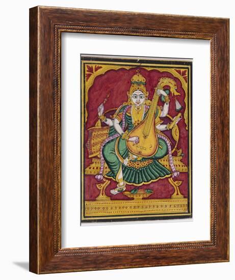 Saraswati. Mysore. India, c.1835-null-Framed Giclee Print