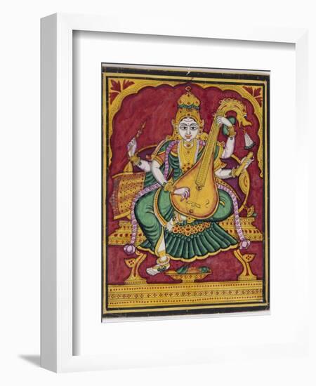 Saraswati. Mysore. India, c.1835-null-Framed Giclee Print