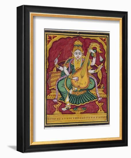 Saraswati. Mysore. India, c.1835-null-Framed Giclee Print