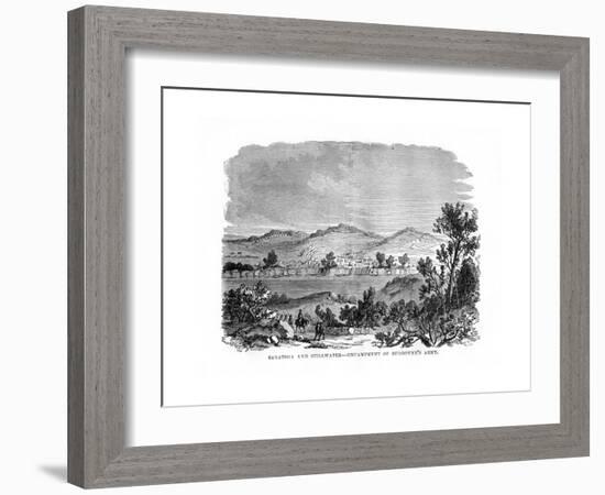 Saratoga and Stillwater, Encampments of Burgoyne's Army, 1777-null-Framed Giclee Print