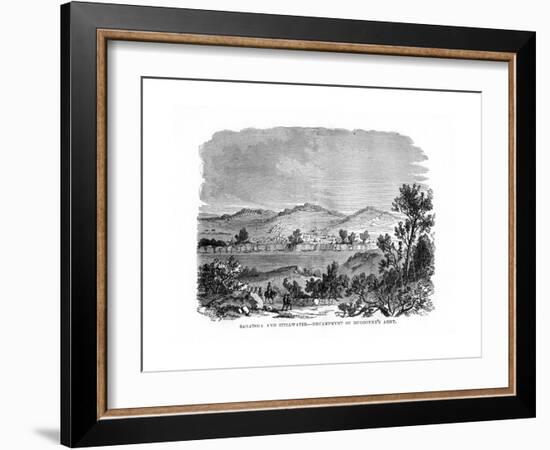 Saratoga and Stillwater, Encampments of Burgoyne's Army, 1777-null-Framed Giclee Print