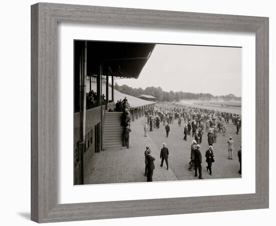 Saratoga Race Track, Saratoga Springs, N.Y.-null-Framed Photo