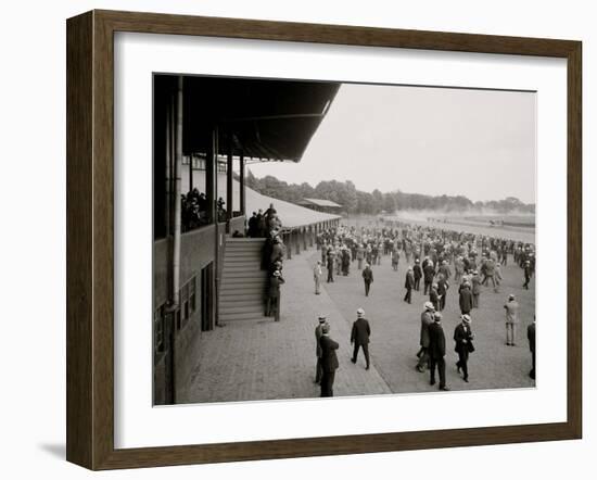 Saratoga Race Track, Saratoga Springs, N.Y.-null-Framed Photo