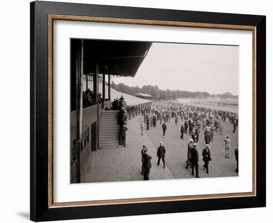 Saratoga Race Track, Saratoga Springs, N.Y.-null-Framed Photo