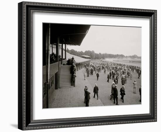 Saratoga Race Track, Saratoga Springs, N.Y.-null-Framed Photo