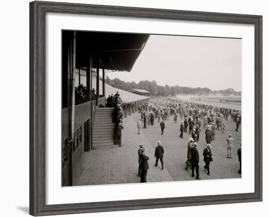 Saratoga Race Track, Saratoga Springs, N.Y.-null-Framed Photo