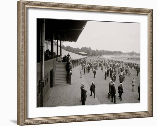 Saratoga Race Track, Saratoga Springs, N.Y.-null-Framed Photo