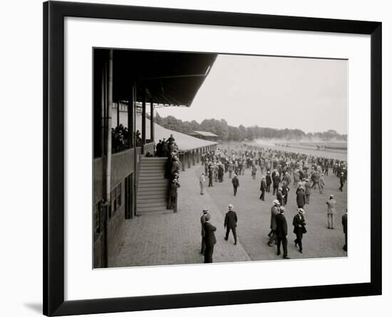 Saratoga Race Track, Saratoga Springs, N.Y.-null-Framed Photo