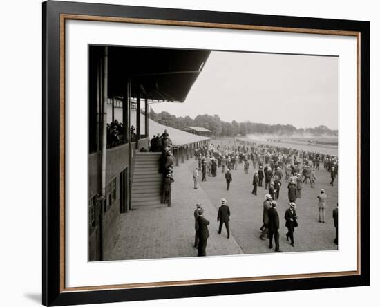 Saratoga Race Track, Saratoga Springs, N.Y.-null-Framed Photo