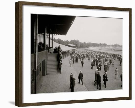 Saratoga Race Track, Saratoga Springs, N.Y.-null-Framed Photo