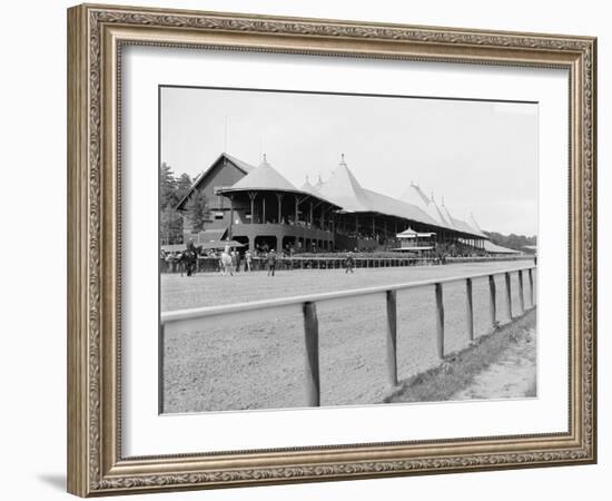 Saratoga Springs, N.Y., Grand Stand, Race Track, C.1900-10-null-Framed Photographic Print