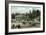 Saratoga Springs, New York - Congress Spring Scene in 1848-Lantern Press-Framed Art Print