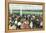 Saratoga Springs, New York - Crowds at Race Track Ticket Windows-Lantern Press-Framed Stretched Canvas